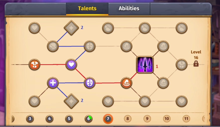 Talent tree for Тень